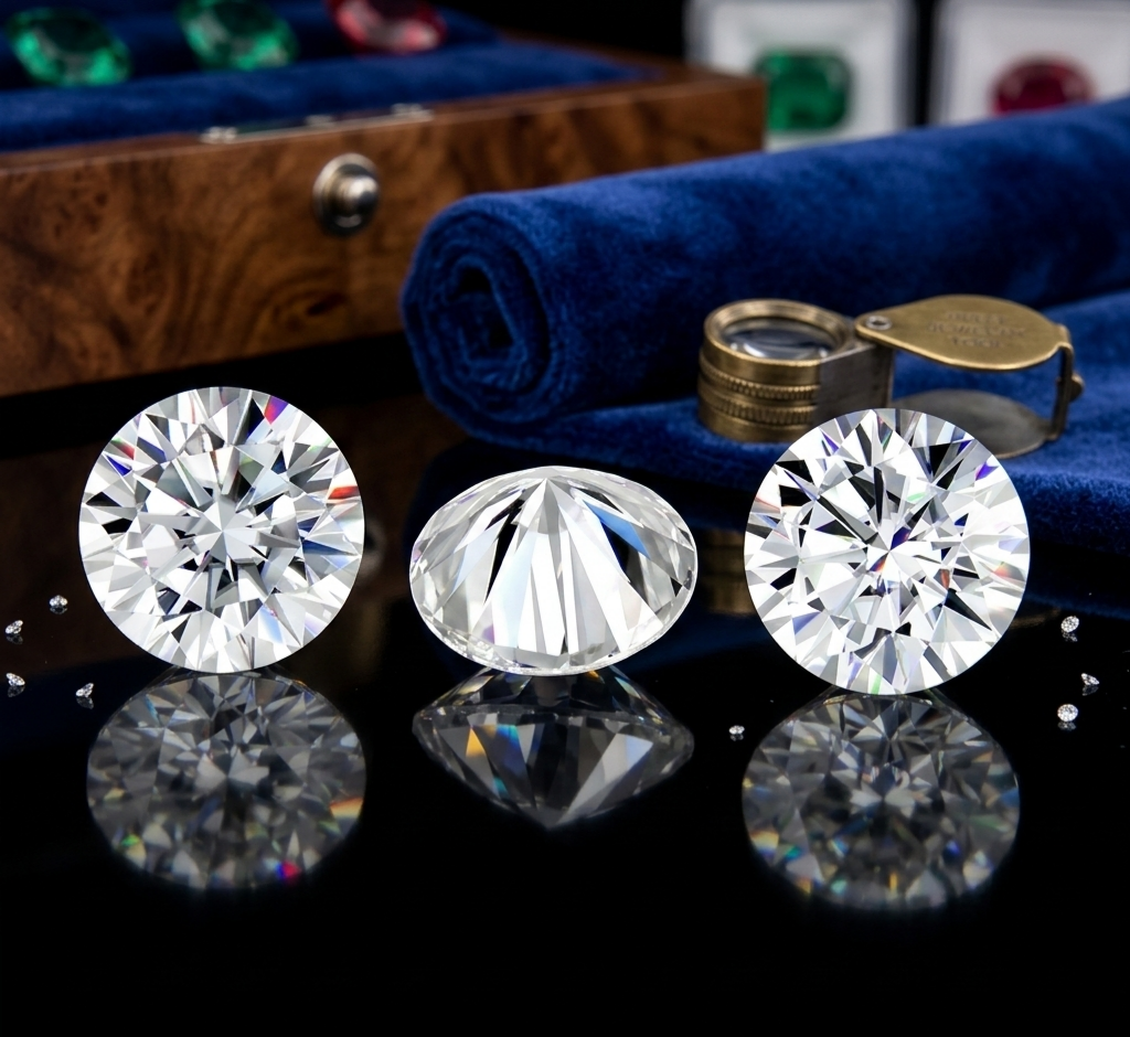 Premium 100-Facet "Centum Cut" Moissanite | 4.0mm Round Brilliant | 6A Grade | Loose Stone or Custom Jewelry